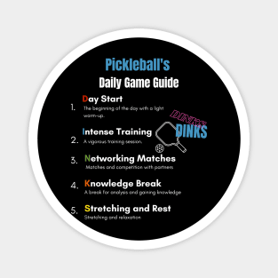 Pickleball's Daily Game Guide Funny Pickleball Lovers Gift Magnet